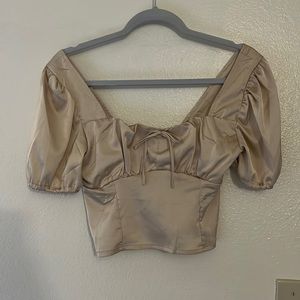 Gold Satin Blouse